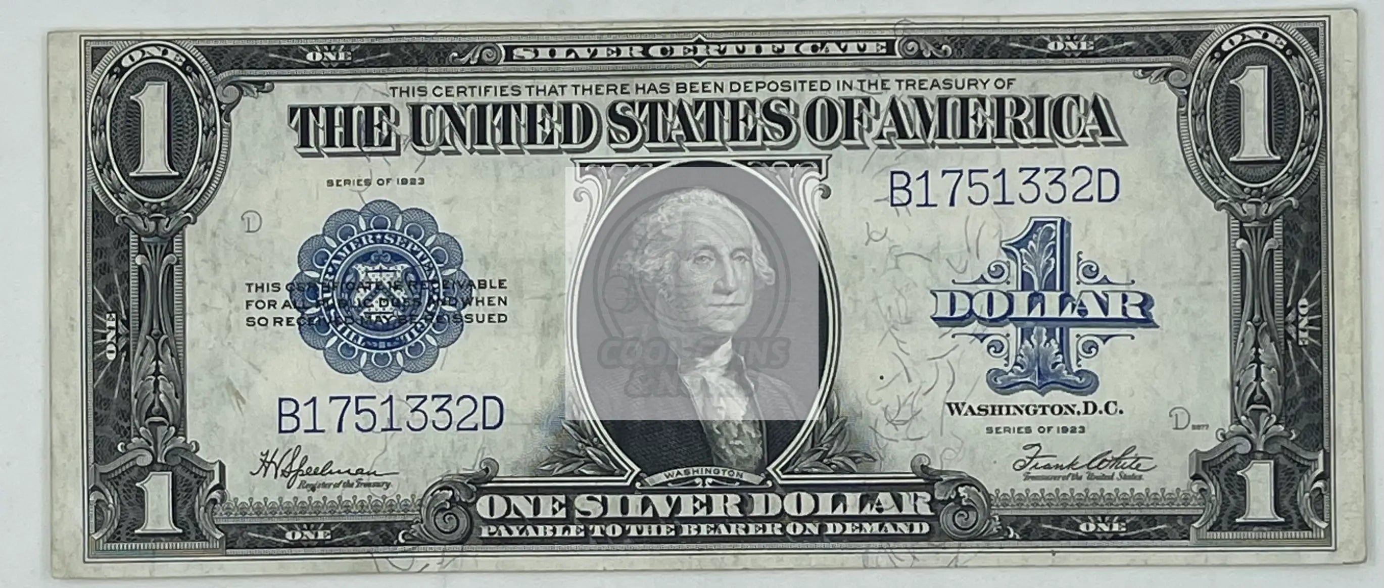 1923 "Horse Blanket" $1 Silver Certificate Blue Seal Fr.# 237 Banknote - Cool Coins & Notes