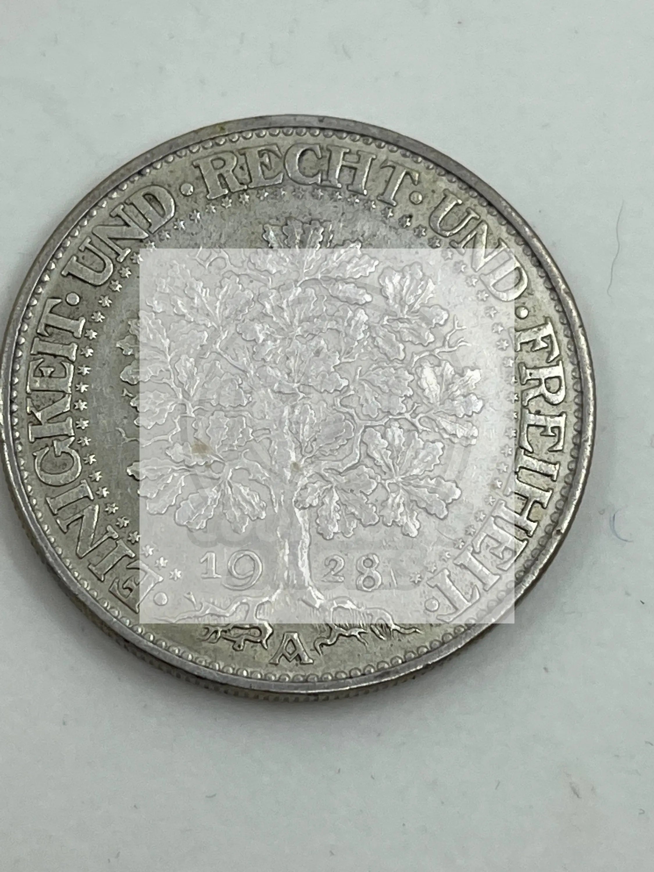 1928 A Germany 5 Marks Oak Tree - Cool Coins & Notes