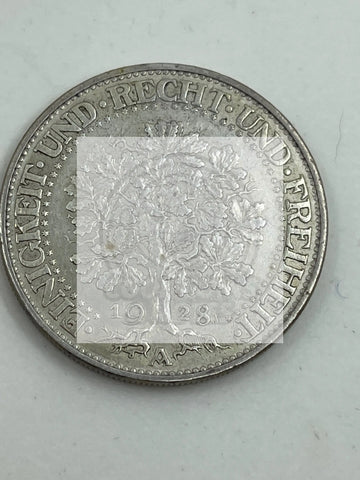 1928 A Germany 5 Marks Oak Tree - Cool Coins & Notes