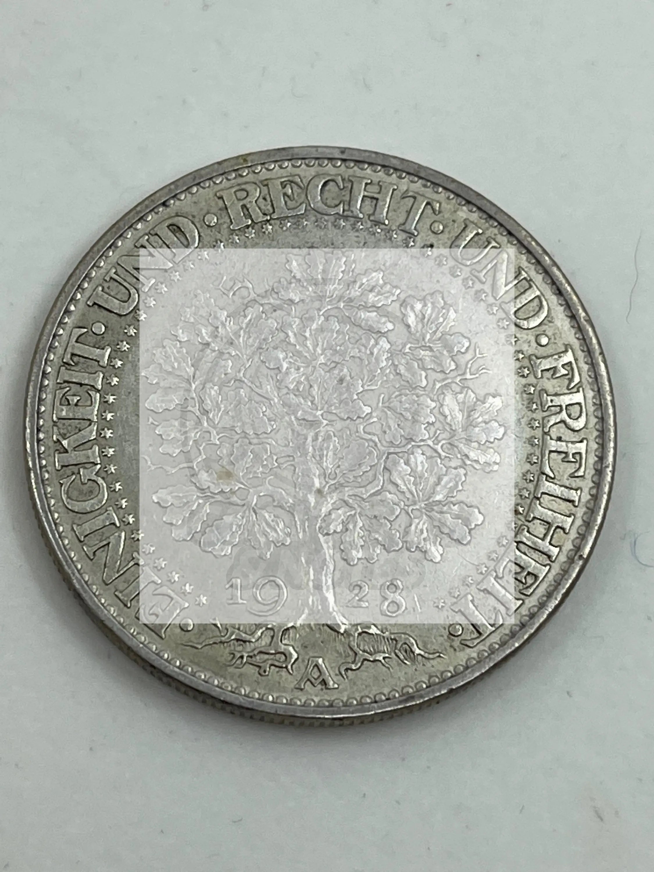 1928 A Germany 5 Marks Oak Tree - Cool Coins & Notes