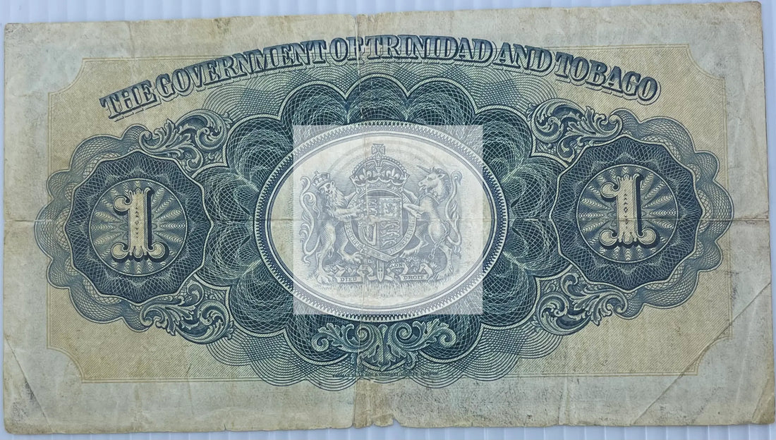 1935 Trinidad & Tobago $1 Dollar P-5a Used World Banknote - Cool Coins & Notes