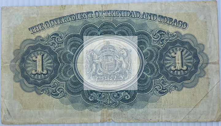 1935 Trinidad & Tobago $1 Dollar P-5a Used World Banknote - Cool Coins & Notes