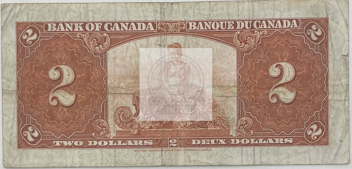 1937 Canada $2 Dollars  P-59c World Banknote - Cool Coins & Notes