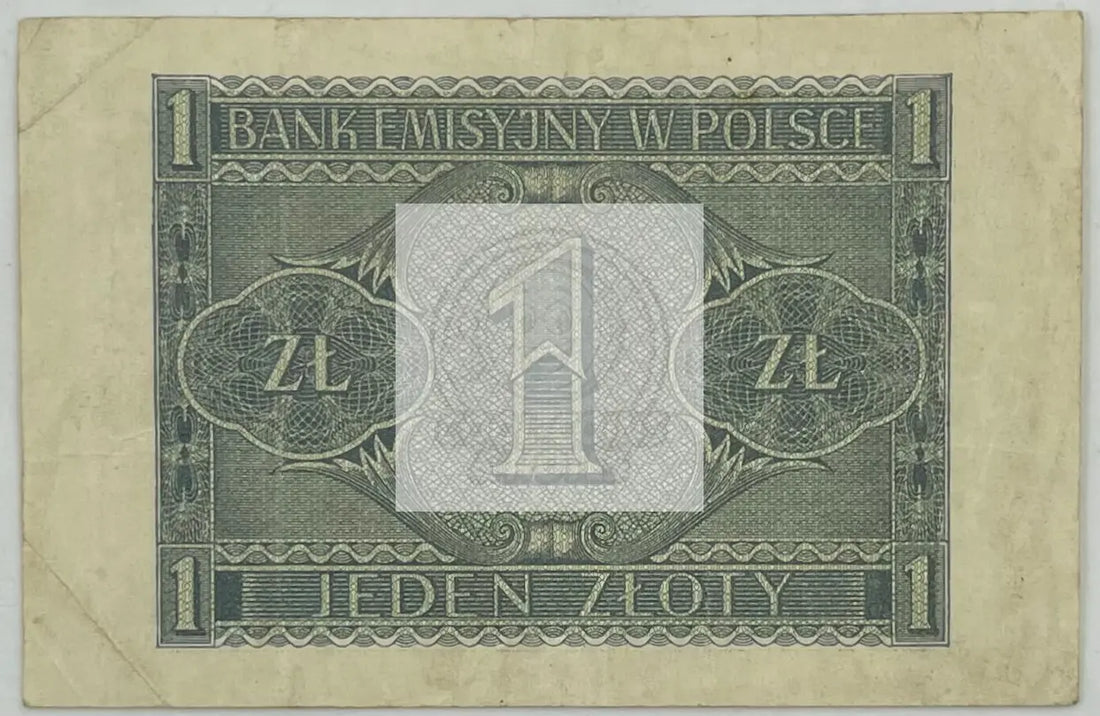 1941 Poland 1 Zloty P-99 Banknote - Cool Coins & Notes