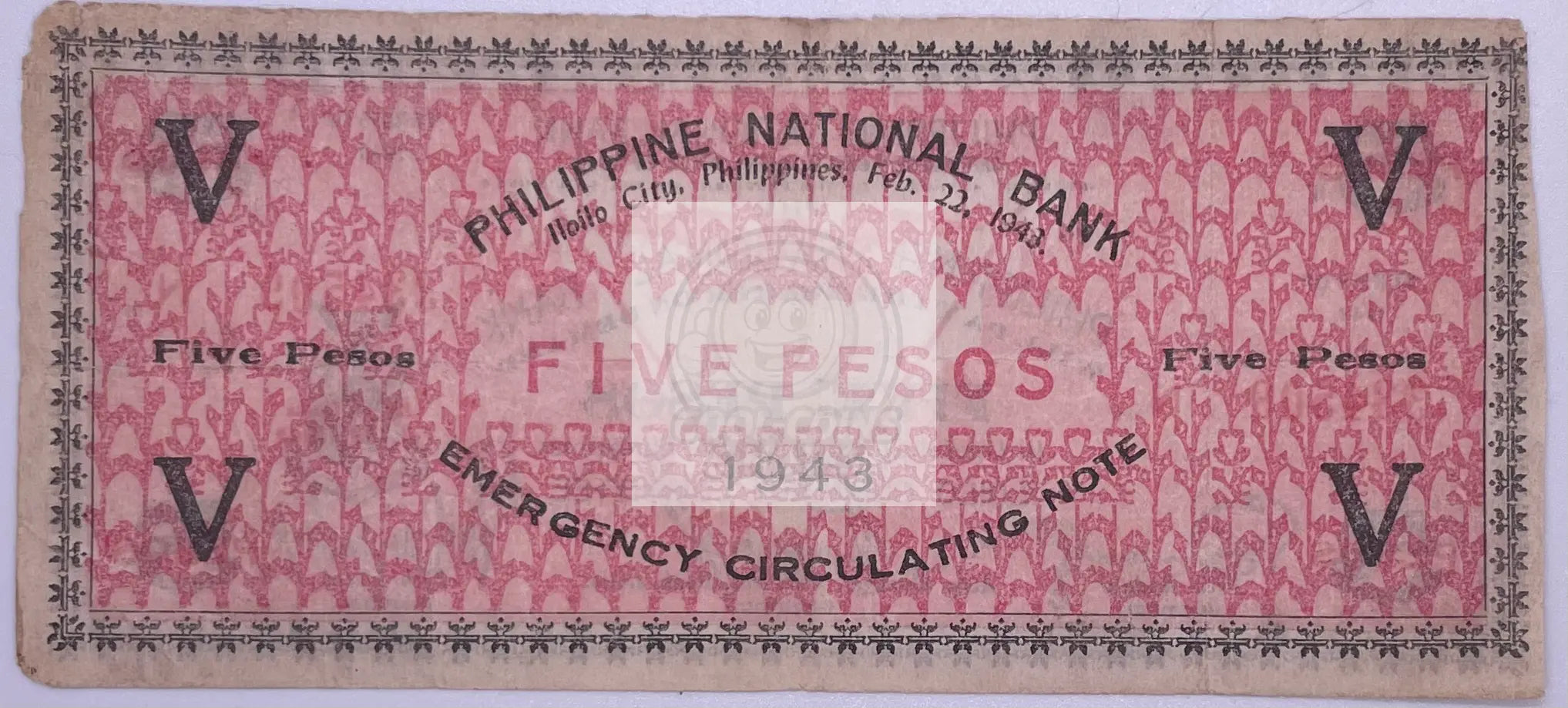 1943 Philippines 5 Pesos P-S328 Banknote - Cool Coins & Notes