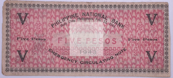 1943 Philippines 5 Pesos P-S328 Banknote - Cool Coins & Notes