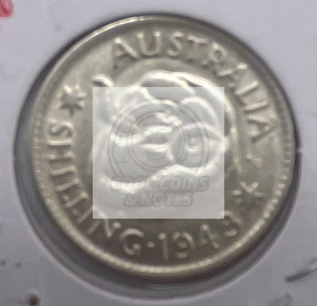 1943 S Australia 1 Shilling KM 35- Fantastic Silver Ram Coin - See Pictures - Cool Coins & Notes