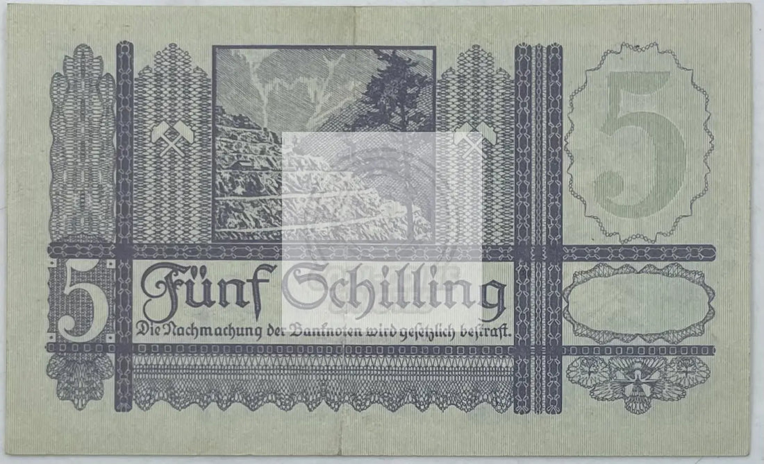 1945 Austria 5 Schilling P-121 World Banknote - Cool Coins & Notes