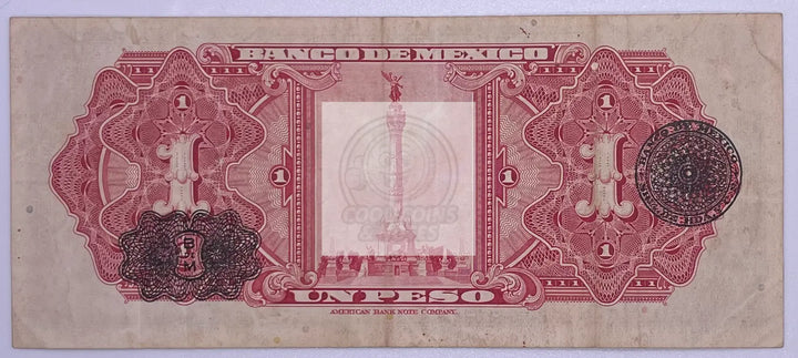 1945 Banco de Mexico One Peso Series Z P 38 - Cool Coins & Notes