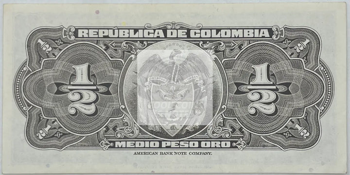 1948 Columbia 1/2 Medio Peso Oro P-345 UNC World Banknote - Cool Coins & Notes