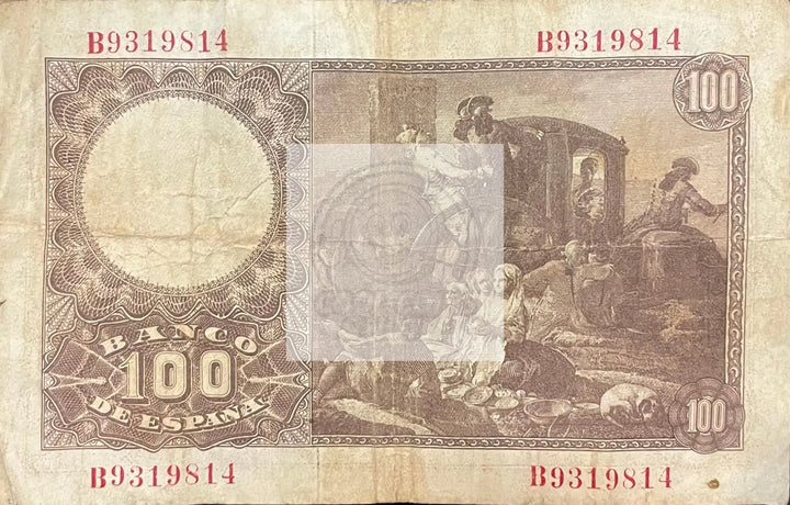 1948 Spain 100 Pesetas Circulated World Banknote Cool Coins & Notes 