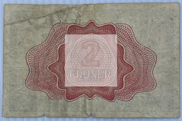 1950 Norway 2 Kroner P-16b Used World Banknote Currency - Cool Coins & Notes