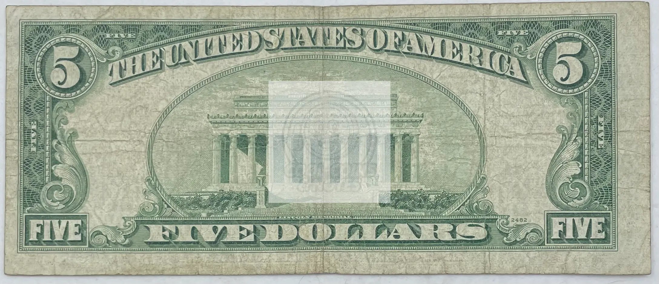 1953-C USA $5 Dollar Red Seal Fr.#1535 Banknote - Cool Coins & Notes