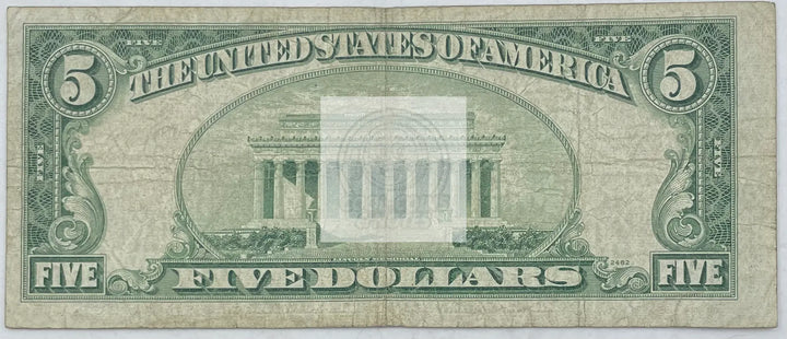 1953-C USA $5 Dollar Red Seal Fr.#1535 Banknote - Cool Coins & Notes