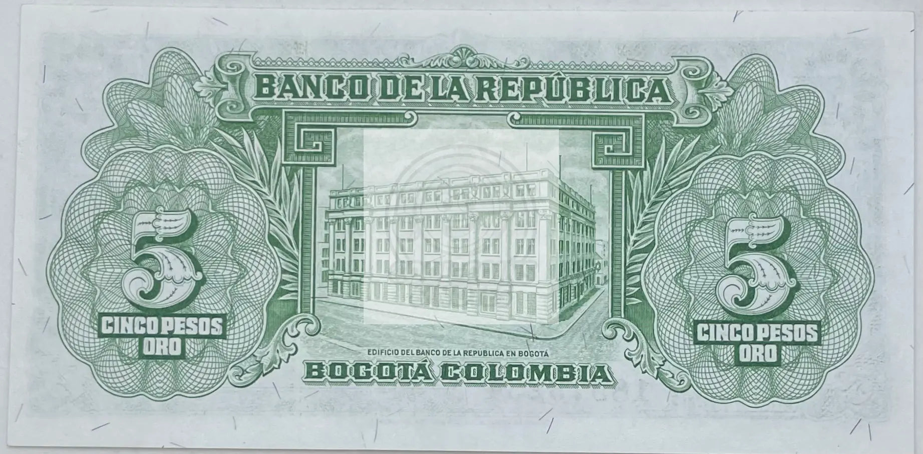 1953 Columbia 5 Pesos Oro UNC World Banknote - Cool Coins & Notes