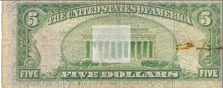 1953 USA $5 Silver Cert Banknote - Cool Coins & Notes