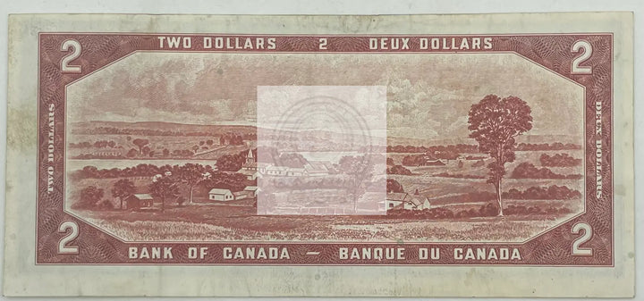 1954 Canada $2 Dollars P-76  AU Banknote - Cool Coins & Notes