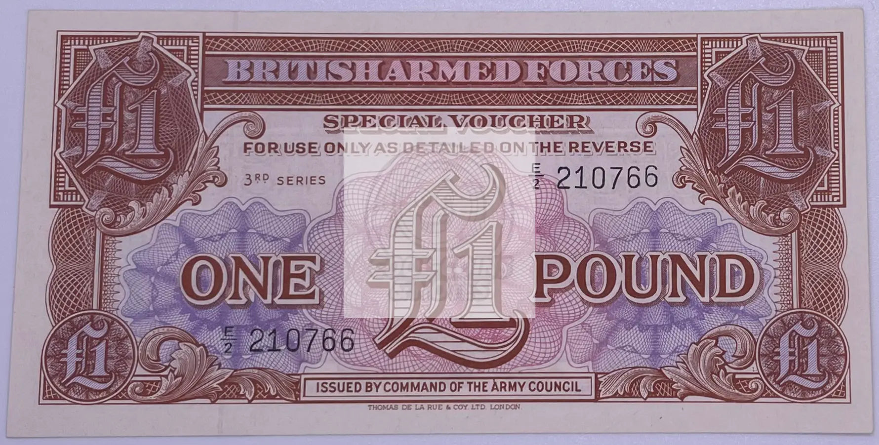 1956 British Armed Forces 1 Pound P M29 UNC Banknote - Cool Coins & Notes