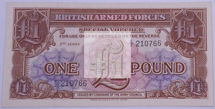 1956 British Armed Forces 1 Pound P M29 UNC Banknote - Cool Coins & Notes