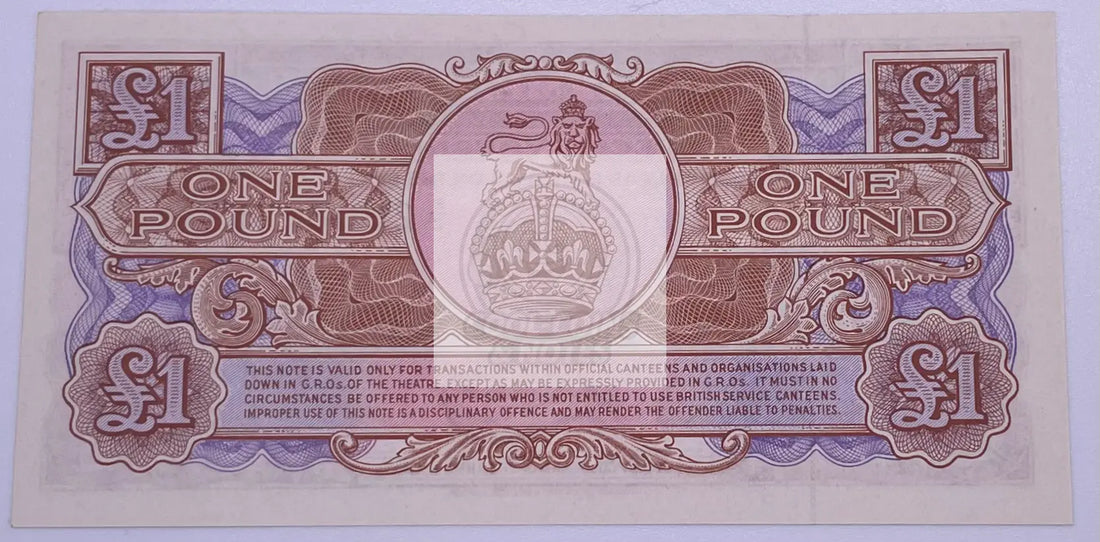 1956 British Armed Forces 1 Pound P M29 UNC Banknote - Cool Coins & Notes