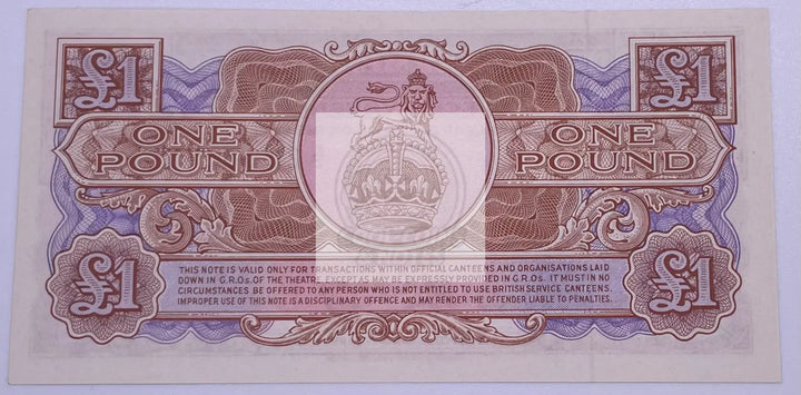 1956 British Armed Forces 1 Pound P M29 UNC Banknote - Cool Coins & Notes