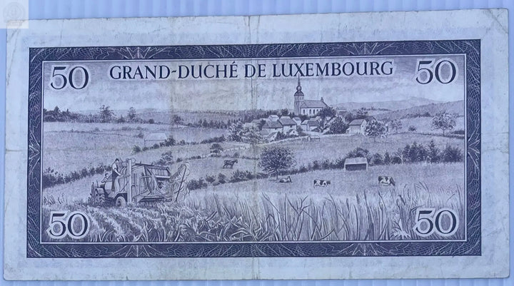 1961 Luxembourg 50 Francs P-51 Used Banknote Cool Coins & Notes