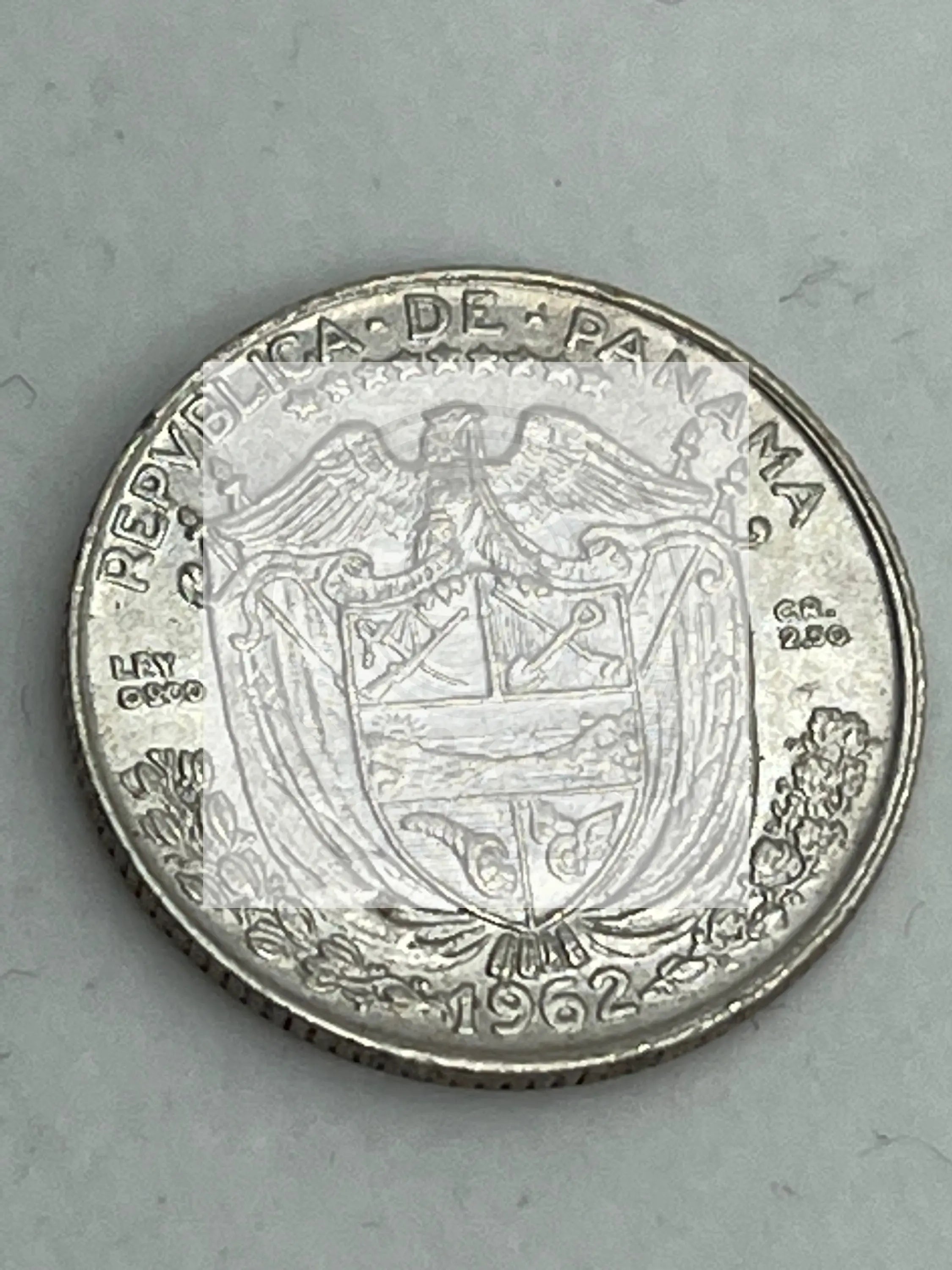 1962 Panama 1/4 Balboa Silver Coin KM#11.2 UNC - Cool Coins & Notes