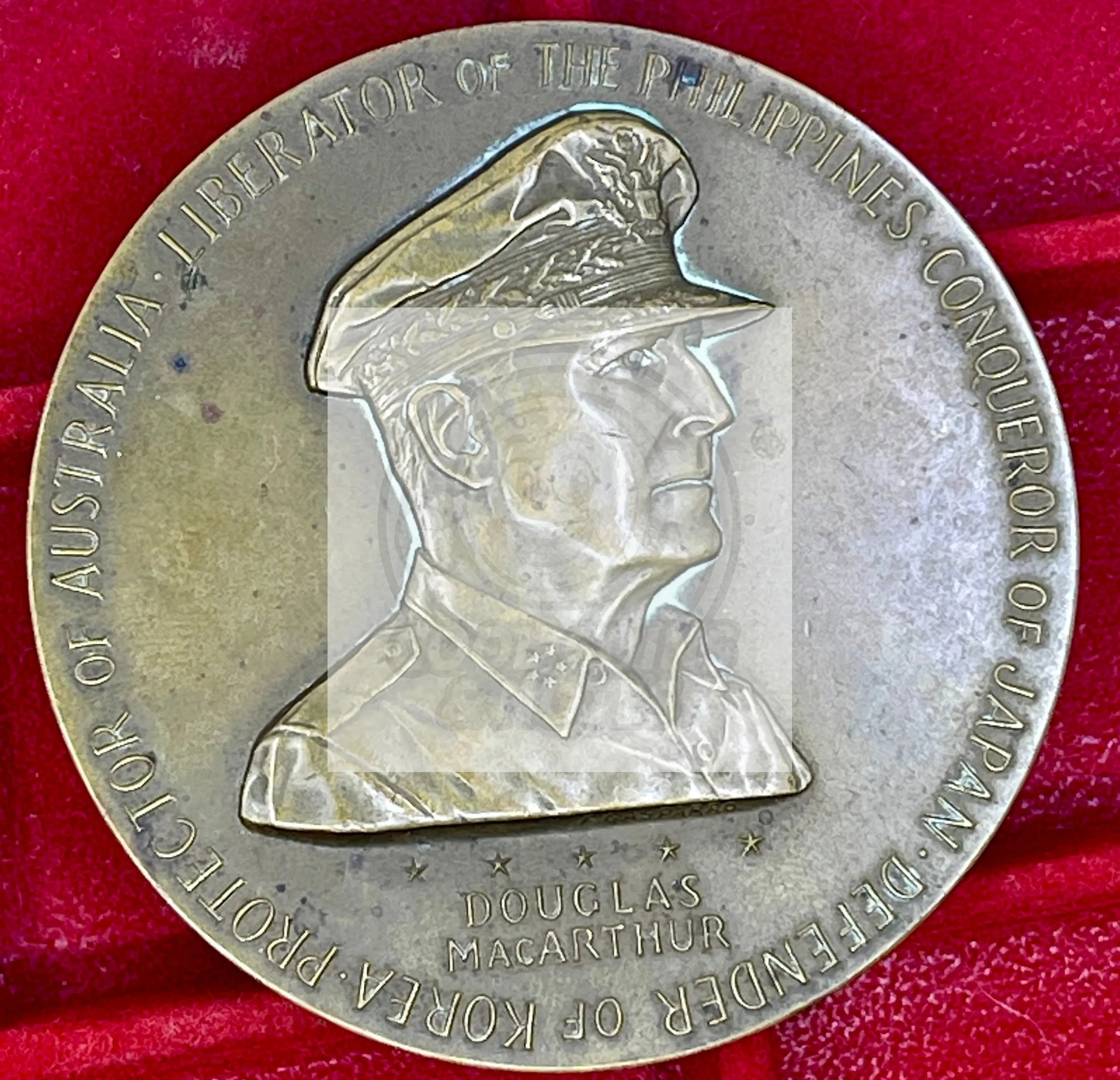 "'1962" WWII General Douglas MacArthur Congressional Gold US Mint Medal Bronze Cool Coins & Notes 