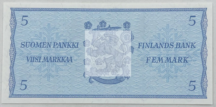 1963 Finland 5 Markka P-99a UNC World Banknote - Cool Coins & Notes