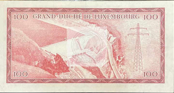 1963 Luxembourg 100 Francs P-52 AUNC World Banknote Cool Coins & Notes 