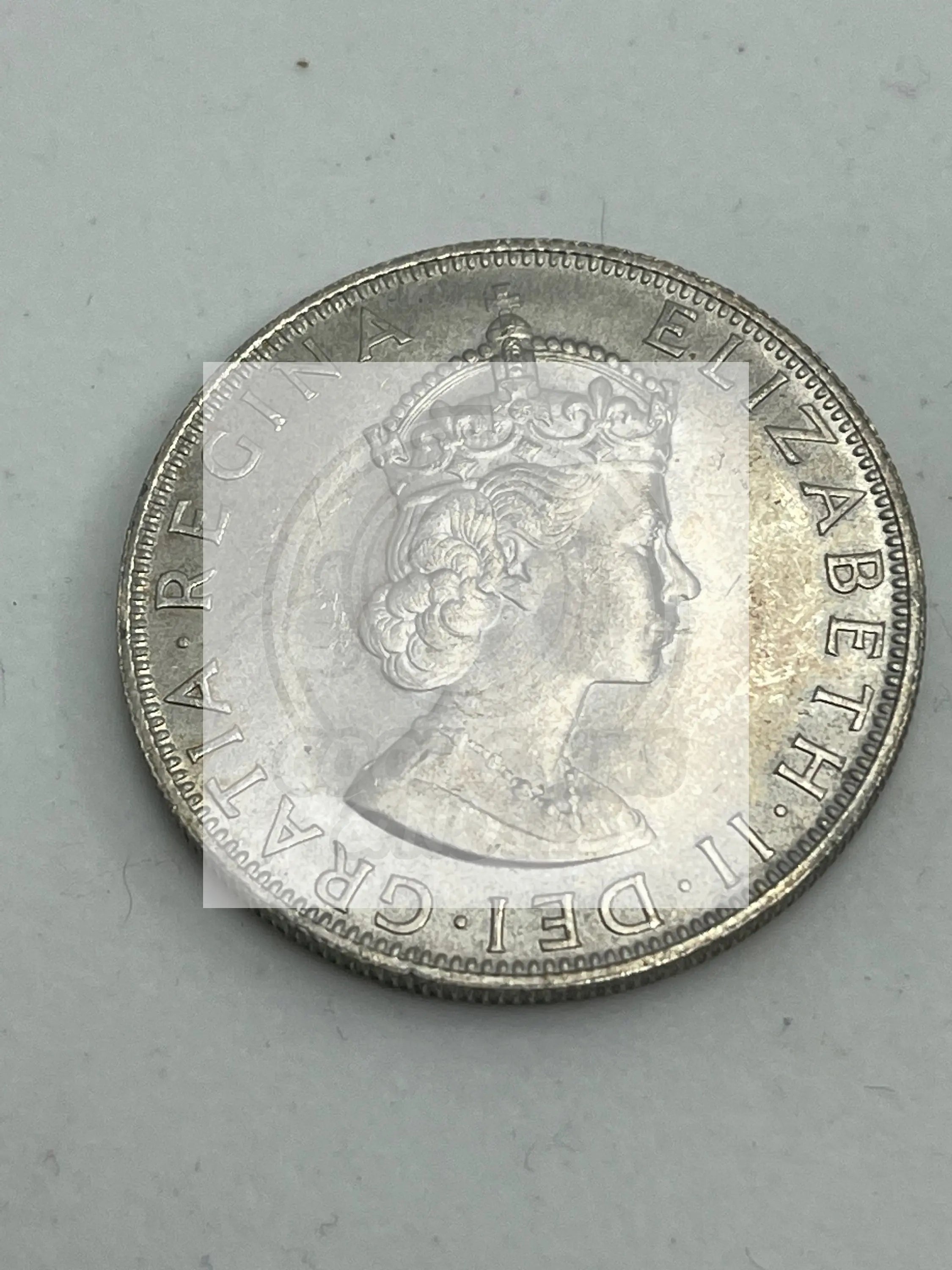 1964 Bermuda ONE CROWN Coin Queen Elizabeth II UNC KM 14 - Cool Coins & Notes