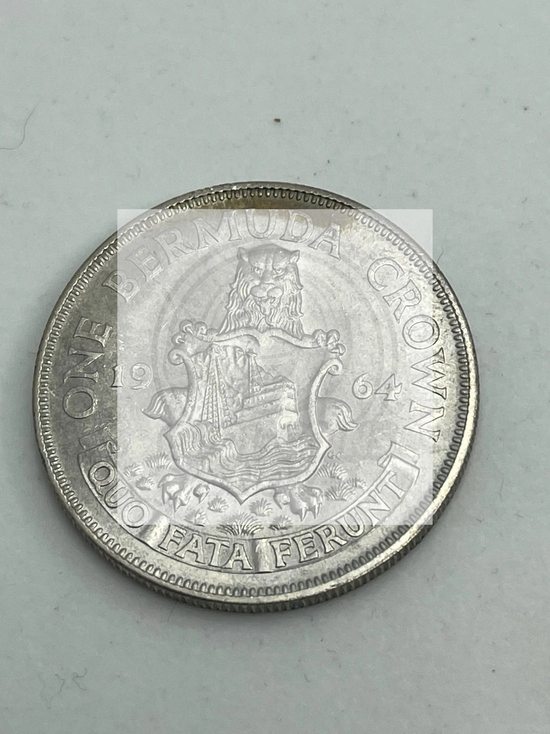 1964 Bermuda ONE CROWN Coin Queen Elizabeth II UNC KM 14 - Cool Coins & Notes