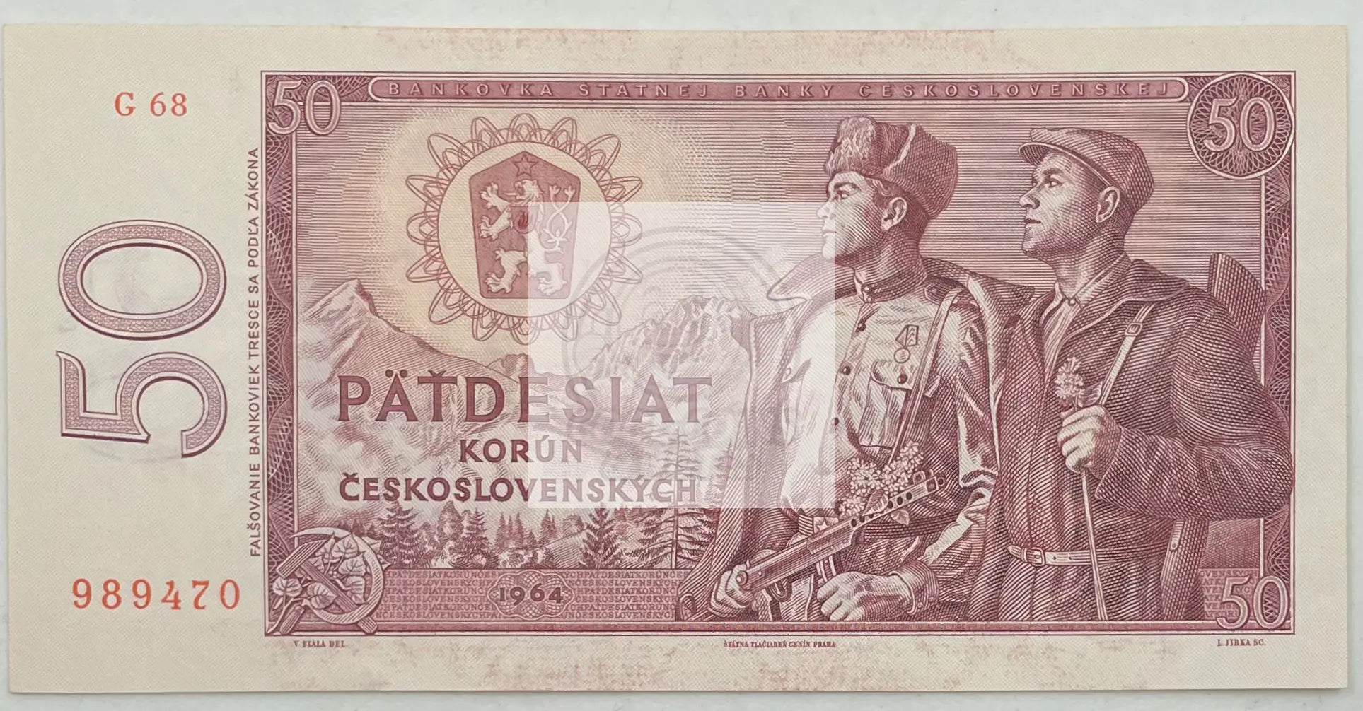 1964 Czechoslovakia 50 Korun  P-90  UNC Banknote - Cool Coins & Notes