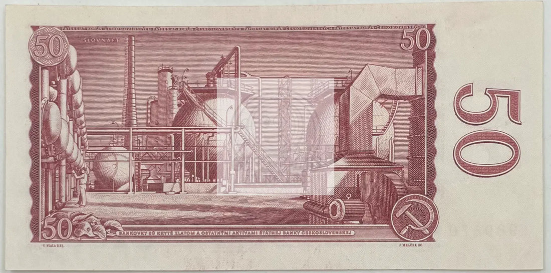 1964 Czechoslovakia 50 Korun  P-90  UNC Banknote - Cool Coins & Notes