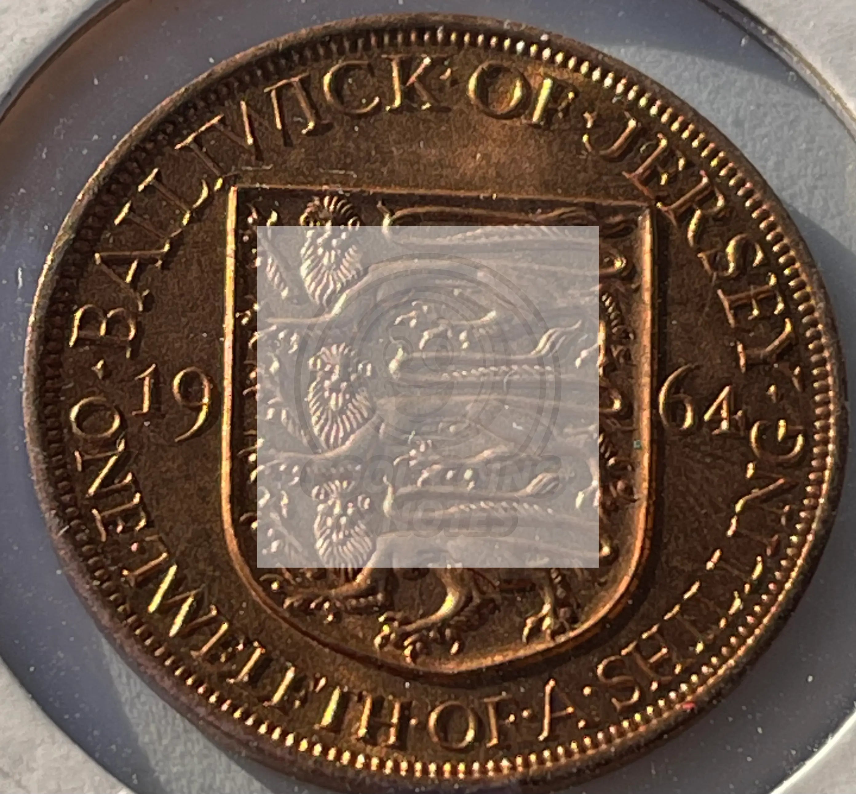 1964 Jersey 1/12 th of a Shilling KM# 21 -Choice BU RED Collector Coin 1 Coin - Cool Coins & Notes