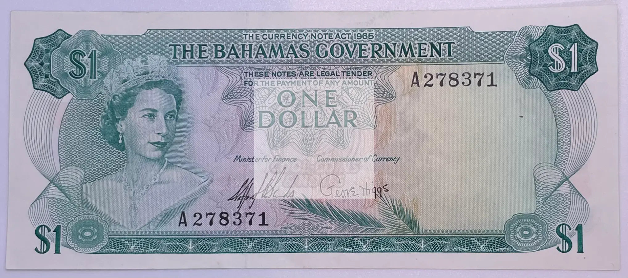 1965 Bahamas P-18b $1 AU - Cool Coins & Notes