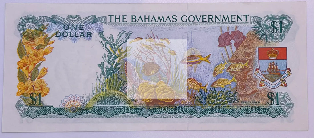1965 Bahamas P-18b $1 AU - Cool Coins & Notes