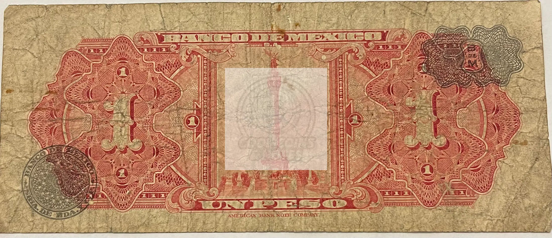 1965 Mexico 1 Peso P-59, Used Banknote - Cool Coins & Notes