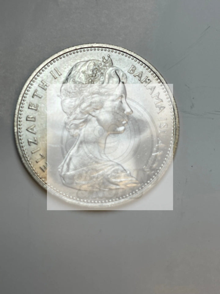 1966 Bahamas $2 Silver Coin BU KM #9 - Cool Coins & Notes