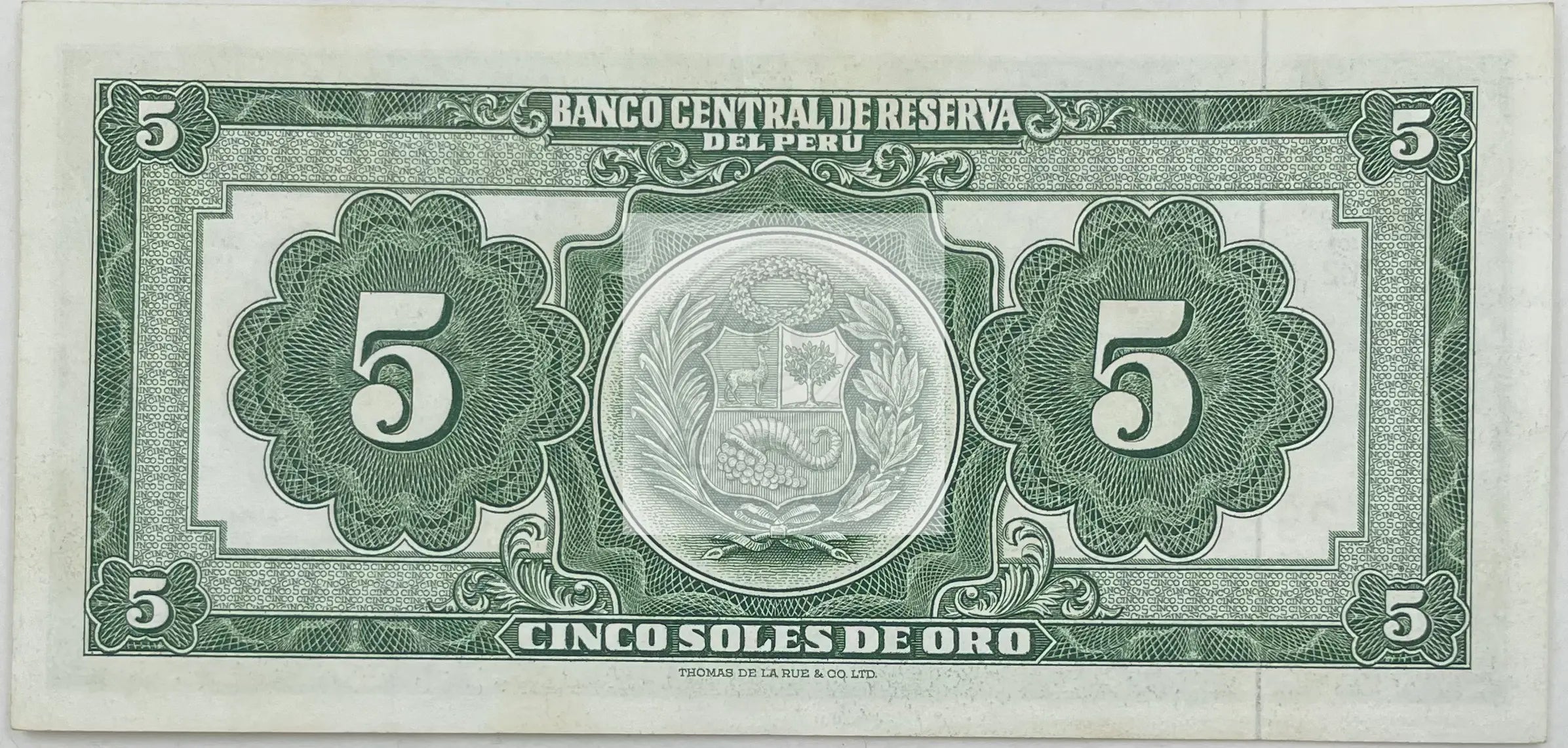 1966 Peru  5 Soles  P-83a  UNC Banknote - Cool Coins & Notes