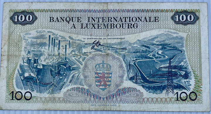 1968 Luxembourg 100 Francs P-14 – Used Banknote A Rare Glimpse into the Grand Duchy’s Monetary Past - Cool Coins & Notes