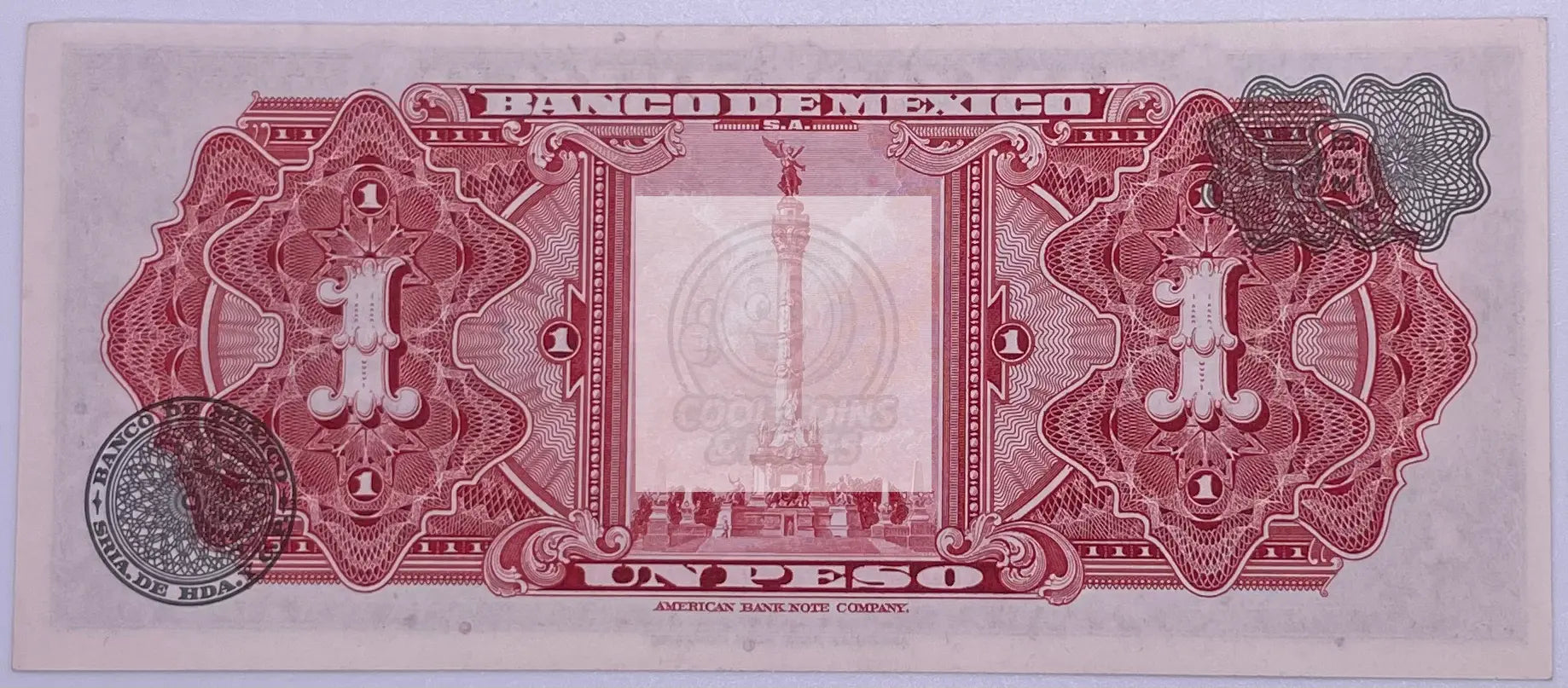 1969 Mexico 1 Peso Series BGE P-59 UNC Banknote - Cool Coins & Notes