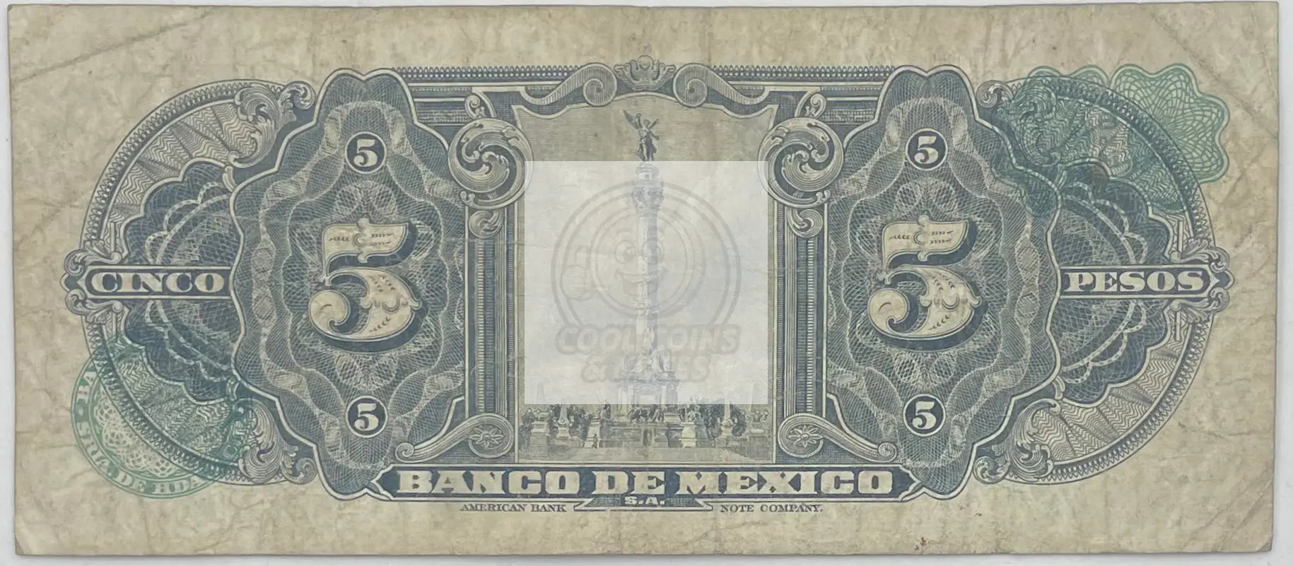 1969 Mexico  5 Pesos  P-60j  Banknote - Cool Coins & Notes