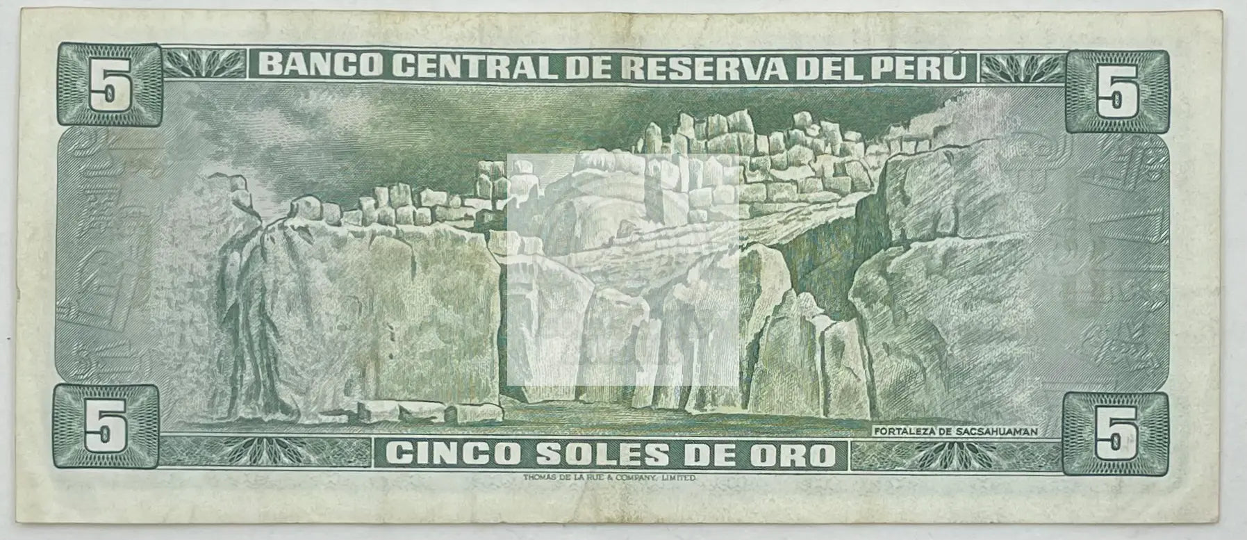 1969 Peru 5 Soloes de Oro  P-99a Banknote - Cool Coins & Notes