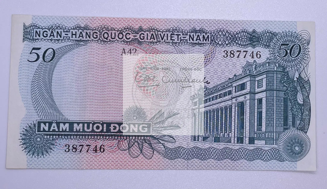 1969 South Vietnam 50 Dong P-25a Banknote - Cool Coins & Notes