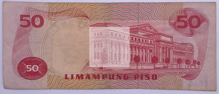1970 Philippines 50 Piso P-151a Banknote - Cool Coins & Notes