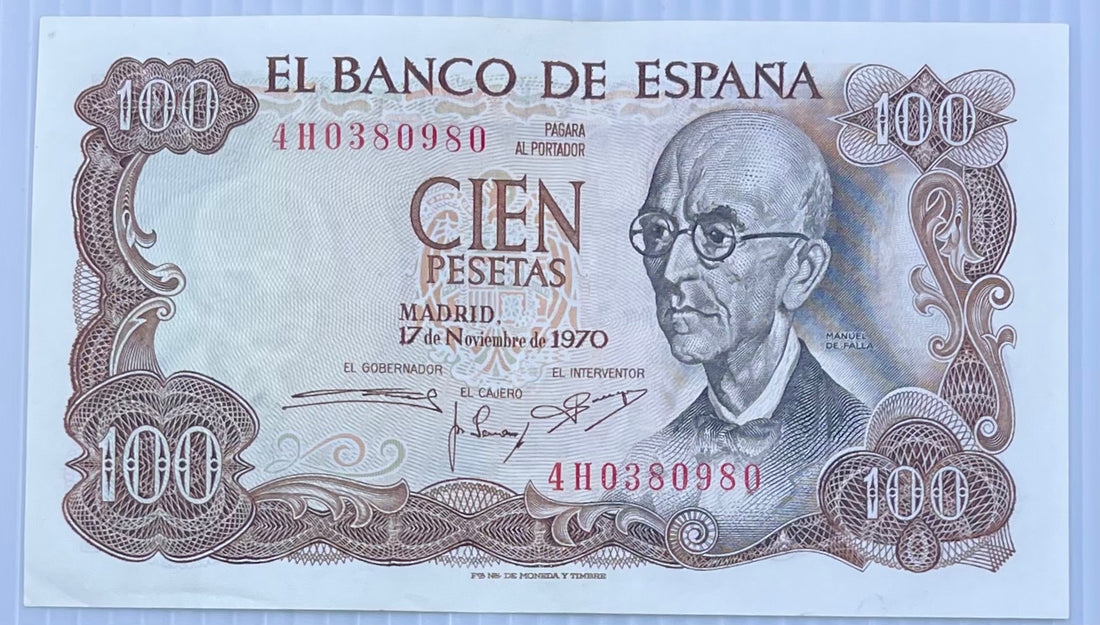 1970 Spain 100 Pesetas P-152 Used World Banknote - Cool Coins & Notes