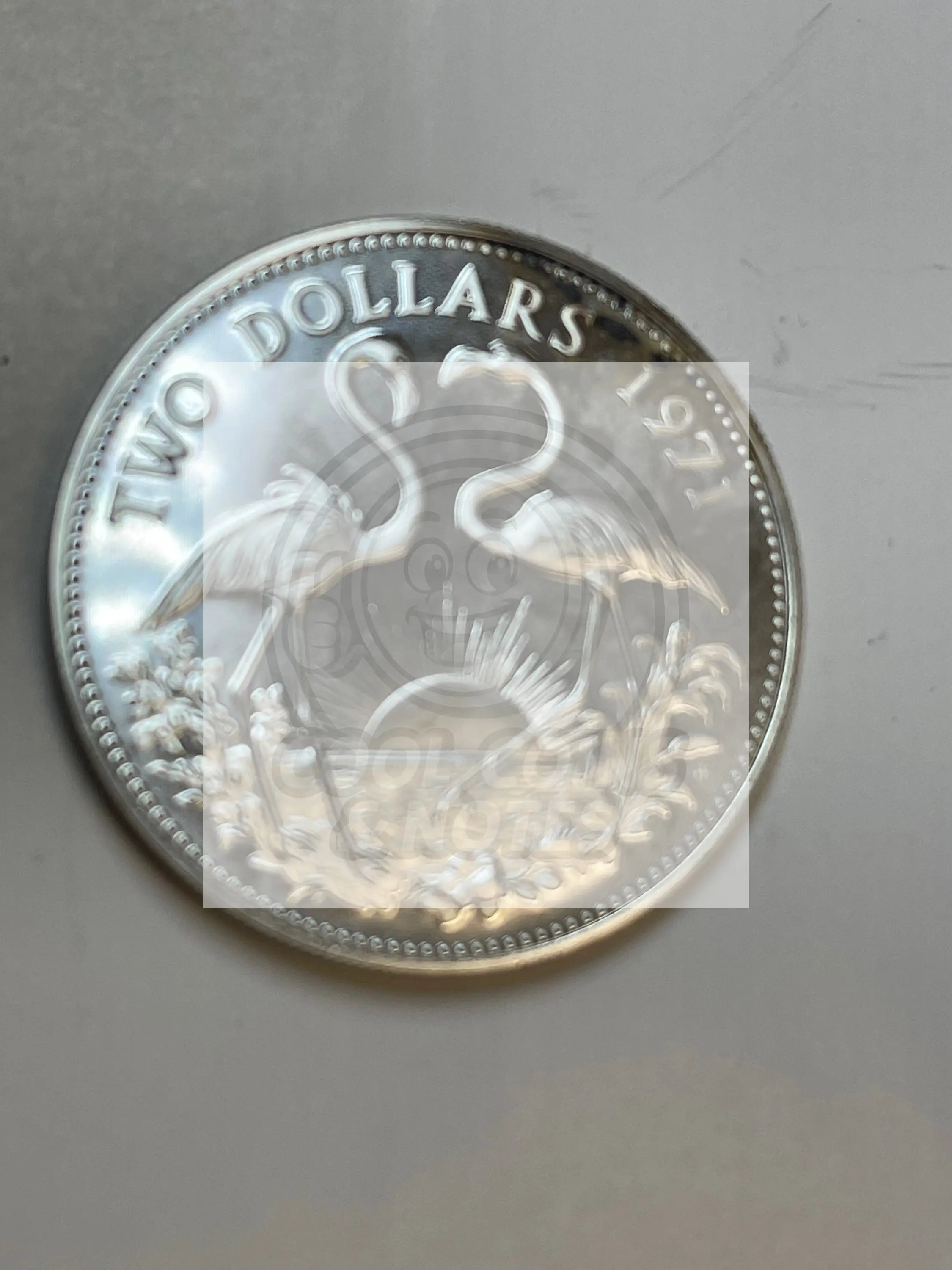 1971 Bahamas $2 Silver Coin UNC KM 23 - Cool Coins & Notes