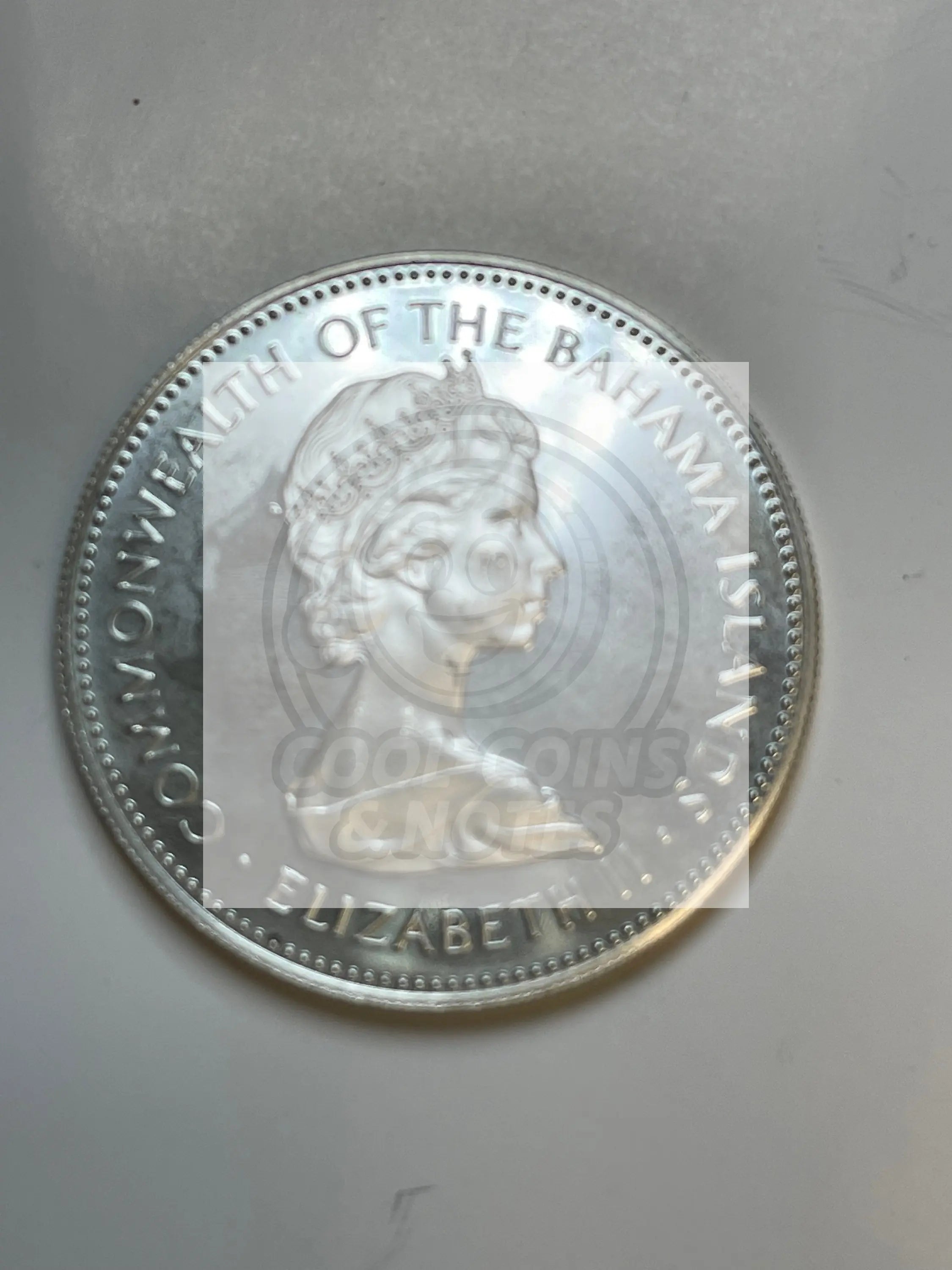 1971 Bahamas $2 Silver Coin UNC KM 23 - Cool Coins & Notes