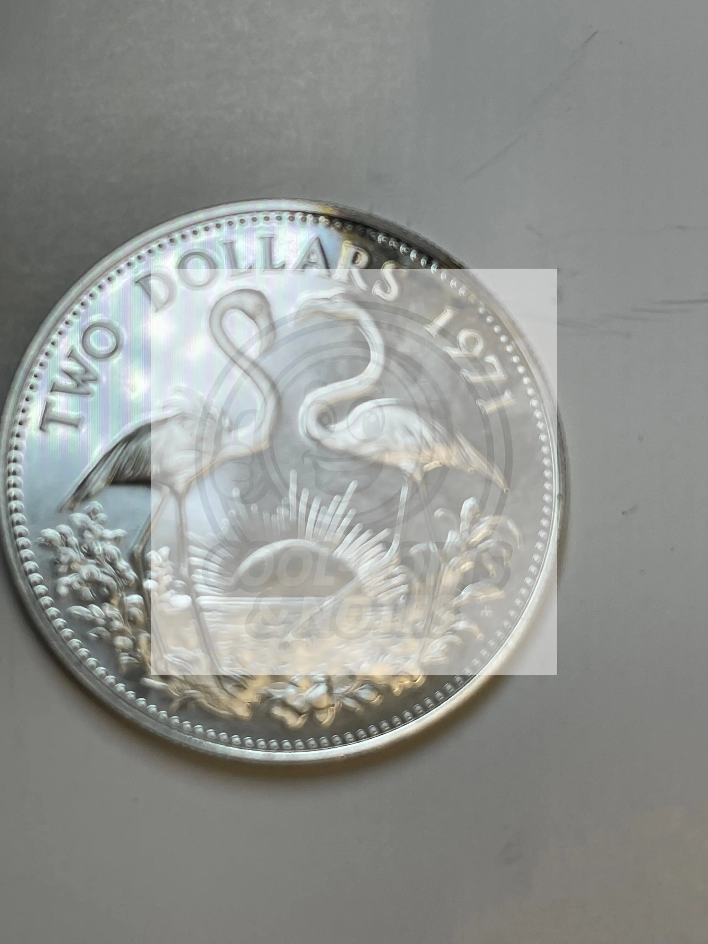 1971 Bahamas $2 Silver Coin UNC KM 23 - Cool Coins & Notes